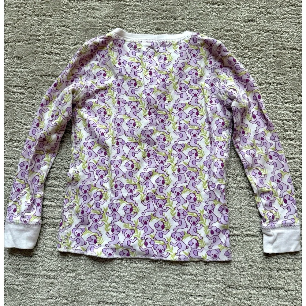 Roller Rabbit Purple Koala Animal Pima Cotton Henley Pajama Top Size 4 years